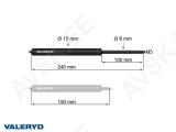 Gaasivedru Arctic L = 240 mm, L kokkusurutud = 150 mm, 350N, Ø15/6 mm, M5
