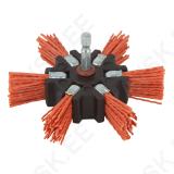 Nylon rotary flap brush hex shank red Ø100