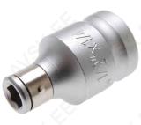 Adapter 1/4" otsikupesa - 1/2" nelikantpesa
