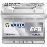 VARTA DYN EFB N60 60Ah 640A 242X175X190 -/+
