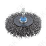 Steel Wire Wheel Brush Ø75x16mm Hexagon shank A/F 6.35 mm (¼")
