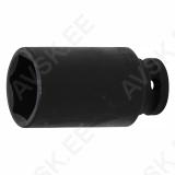 Impact Socket Hexagon, deep | 12.5 mm (1/2") Drive | 30 mm