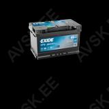 EXIDE 65AH 650A 278X175X175 EFB Start/Stop -/+