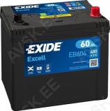 EXIDE 60AH 480A 230X173X222 -/+