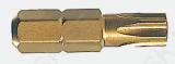 Screwdriver bit, TiN coated, 25mm, Torx T10