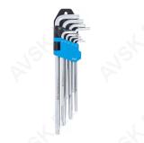 TORX-võtmete komplekt 9 osa T10-T50 ekstra pikad