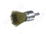 End Brush D17 shank 6 crimped brass wire 0,30 T25