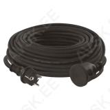 Extension Cord 30 m / 1 socket / black / rubber-neoprene / 250 V / 1.5 mm2