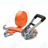 Ratchet Tie-Down Strap, 5000 kg, 10 m x 50 mm, J-Hooks