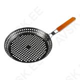 Fat-free frying pan for grilling