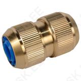 Brass hose repair connector, 3/4"