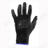 Work gloves black polyester *