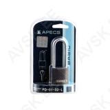 Padlock APECS PD-01 32L, 3 keys, BLISTER