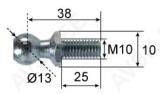 Kuultihvt ; Ø13; L=38; M10