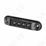 Ld2327 "graphite" küljetuli led valge tumeda klaasiga 78x19x11mm 12/24v ip68