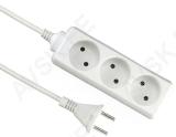 KONTORI PIKENDUSJUHE 3 PESA 5M 2X1.0MM2 (MAANDUSETA) VALGE ELGOTECH