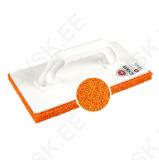 Sponge float 280 x 140 mm, 20 mm, orange medium-pore sponge