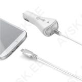 AUTOLAADIJA 12/24V 1A MICRO USB VALGE