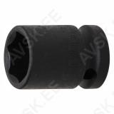 Impact Socket, Hexagon | 12.5 mm (1/2") Drive | 19 mm