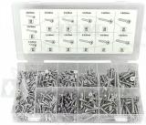 550-OS. KRUVIDE KOMPLEKT (FAASITUD PEA) TSINGITUD 2.8-4.8MM ERI PIKKUSED JBM