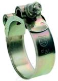 Heavy-Duty Bolt Hose Clamp, 104-112 mm, W1 Zinc Plated Steel