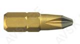 Screwdriver bit, Isogrip, TiN coated, 25mm, PZ3