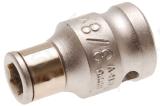 Bit Adaptor with retaining Ball | 10 mm (3/8") Drive | internal Hexagon 6.3 mm (1/4")