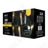 Valguskett 20 LED küünal 7m soe valgus *