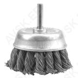 Cup Brush W. Shaft 75mm, Twisted Wire