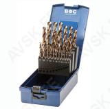HSS-E DIN 338 cobalt type N in BC-Metal-Box25-pcs. 1,0 - 13,0 x 0,5 mm inc. / ME 13