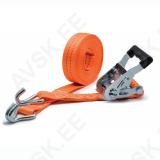 Ratchet Tie-Down Strap, 2000 kg, 6 m x 35 mm, J-Hooks