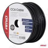 Kaabel must CCA 1x1,5mm2 50m 7,5A 12/230V Amio