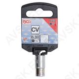 Bit Adaptor with retaining Ball | 6.3 mm (1/4") Drive | internal Hexagon 6.3 mm (1/4")